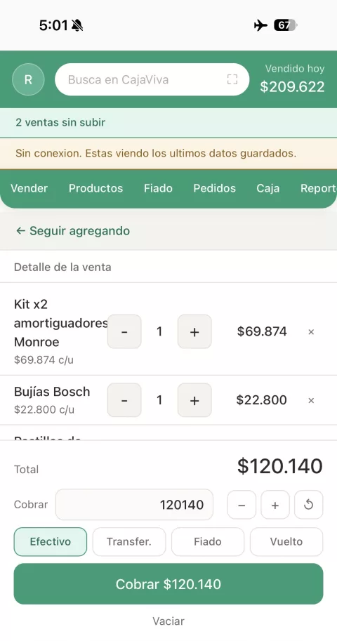 Ventas guardadas